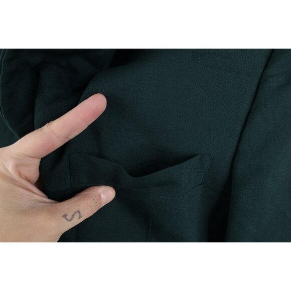 Vintage 50s Rockabilly Mens 39R Satin Trim Smoking Prom Tuxedo Jacket Green USA - Picture 12 of 16